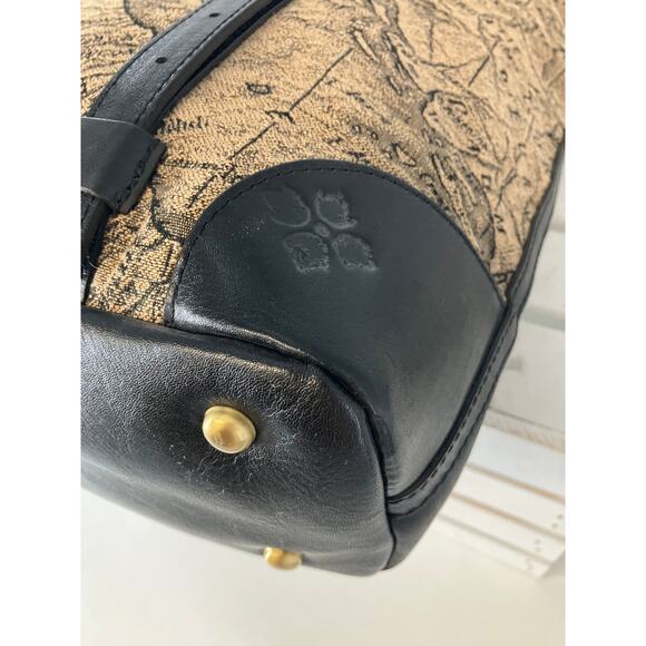 PATRICIA NASH LARGE CANVAS, LEATHER MAP PRINT SHOULDER BAG - Picture 12 of 16